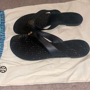 Size 6.5 brand new black Tory Burch sandals.
